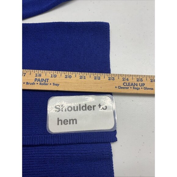 Vintage St. John Neiman Marcus Sz 8/10 Sweater Cardigan Santana Knit Blue - Picture 13 of 14